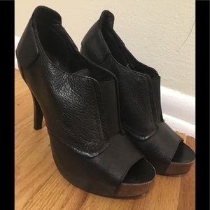 Vince Camuto Leather Peep Toe Bootie